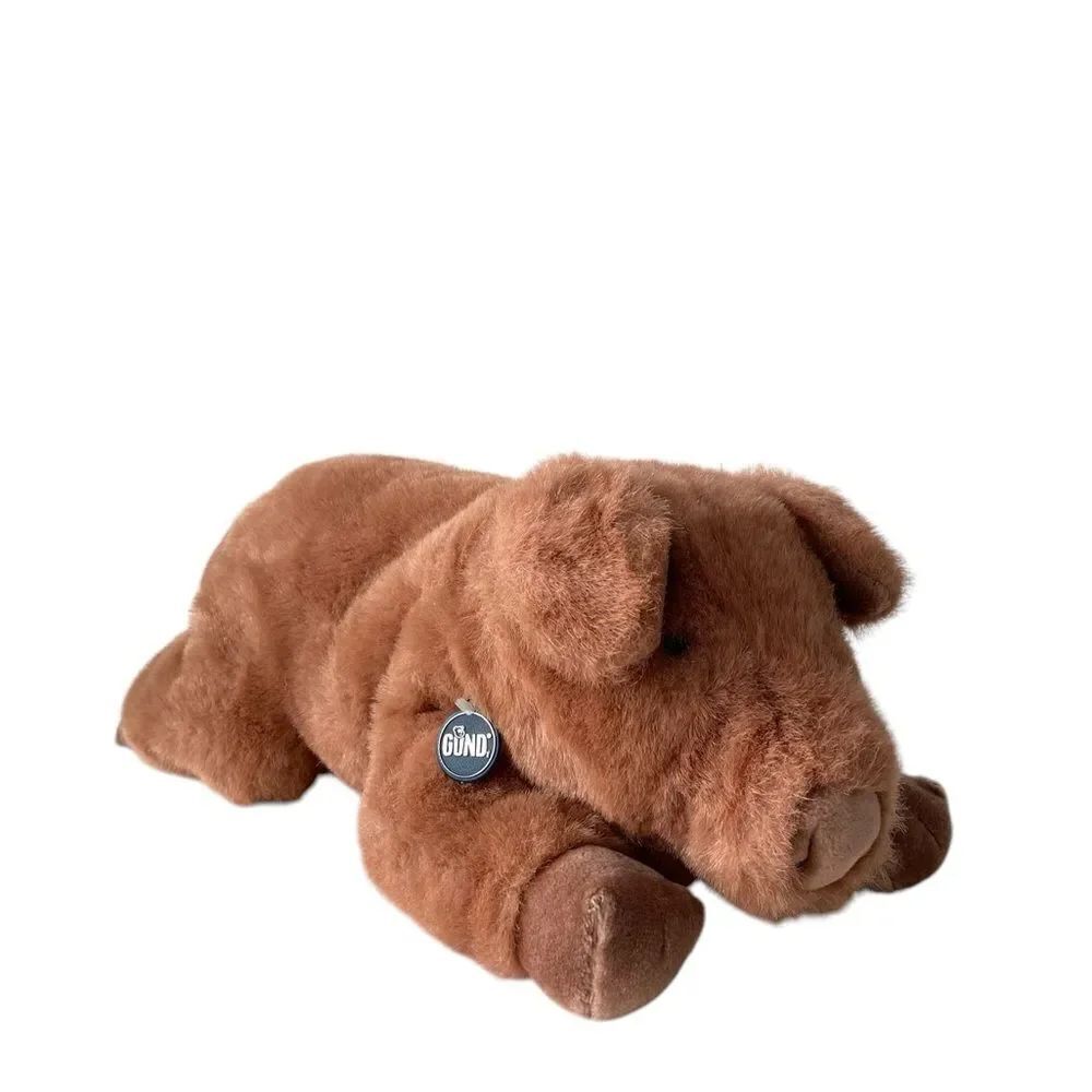 NEW Gund Pig Plush Collector Classic Mauve Brown Jumbo Pigaletto Stuffed Rare